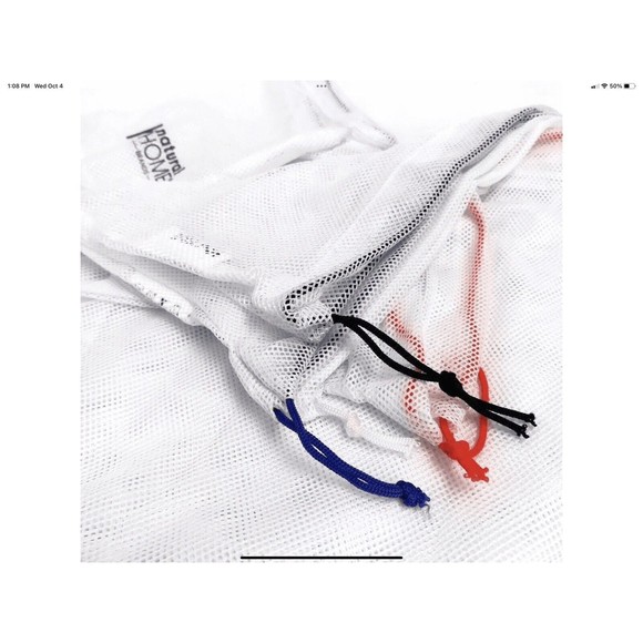 Natural Home Brands Reusable Produce Bags with Drawstrings WP76 Pack of 5 - NEW - Picture 3 of 11